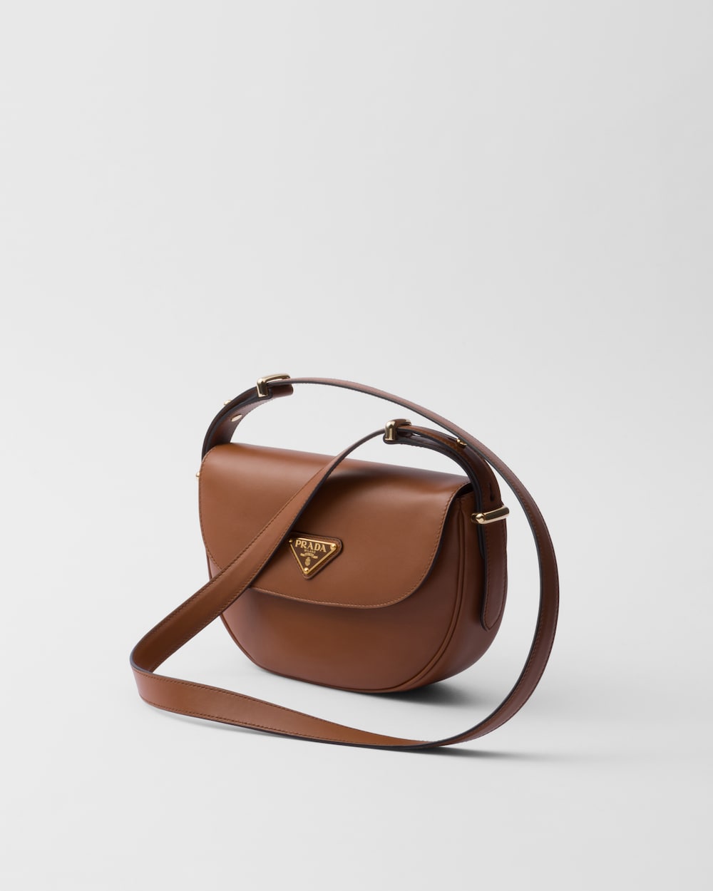 Prada Arqué Leather Shoulder Bag With Flap - Image 6